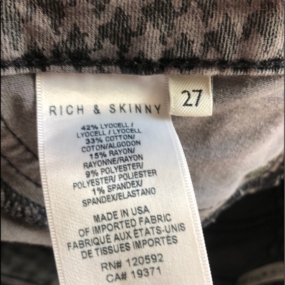 Rich & Skinny Legacy Grey Houndstooth Skinny Jeans - Picture 3 of 4